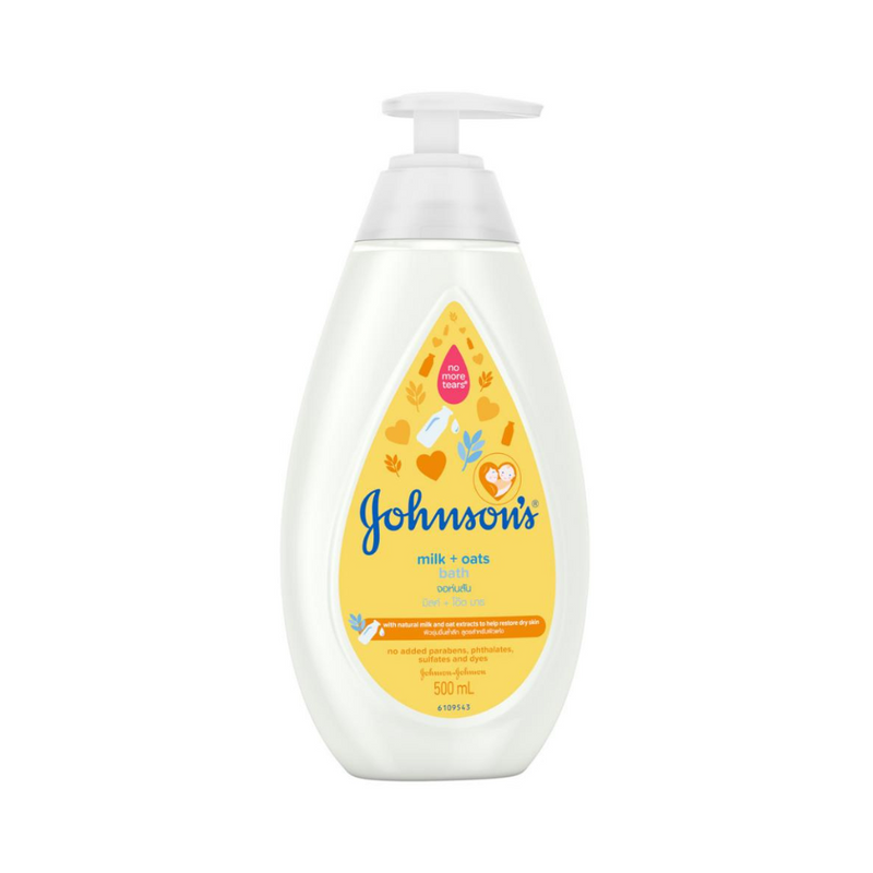 Johnson's Baby Bath Milk + Oats With Pump 500ml