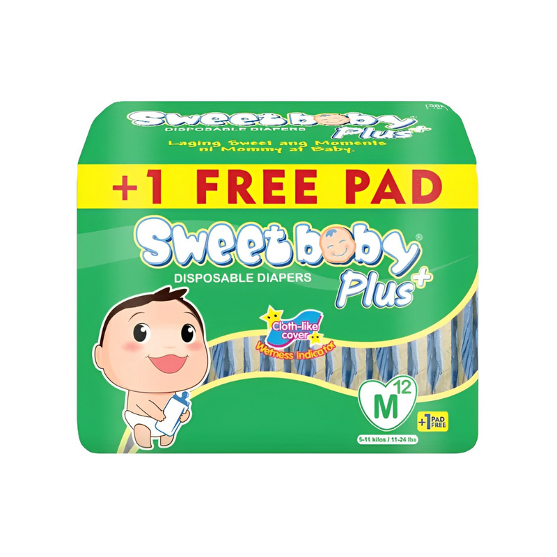 Sweet Baby Plus Disposable Diapers Travel Pack Medium 12's