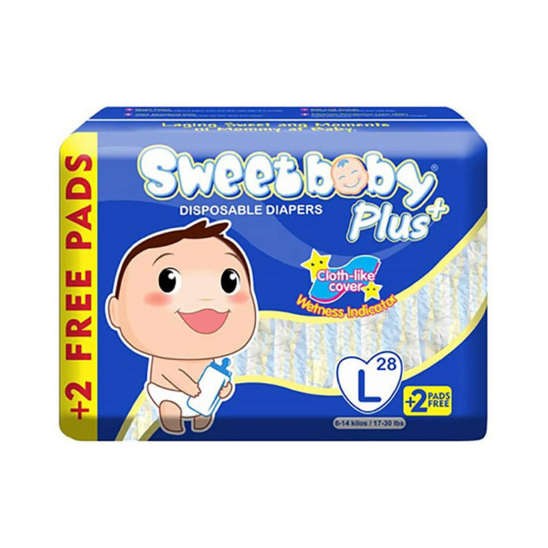 Sweet Baby Plus Disposable Diapers Big Pack Large 28's