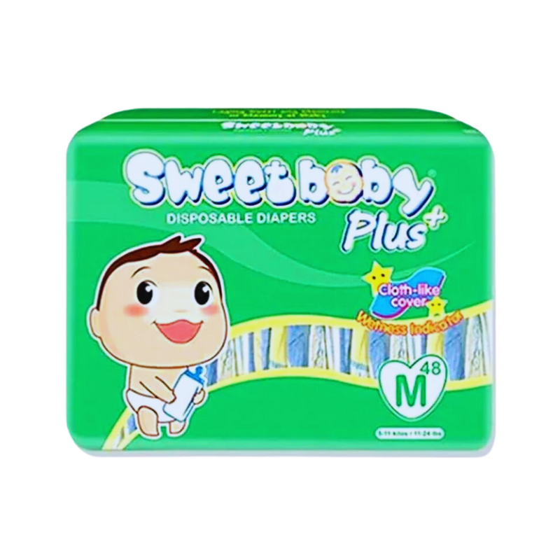 Sweet Baby Plus Disposable Diapers Jumbo Pack Medium 48's