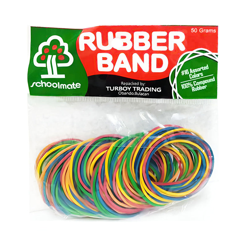 Schoolmate Rubber Bands 50g