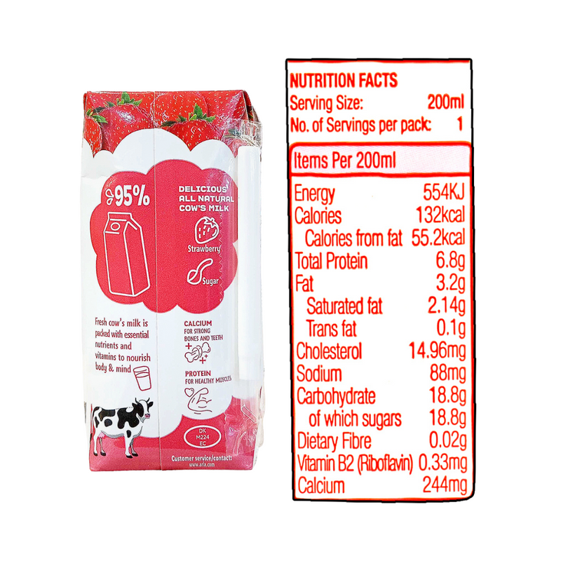 Arla Milk Goodness Strawberry 200ml