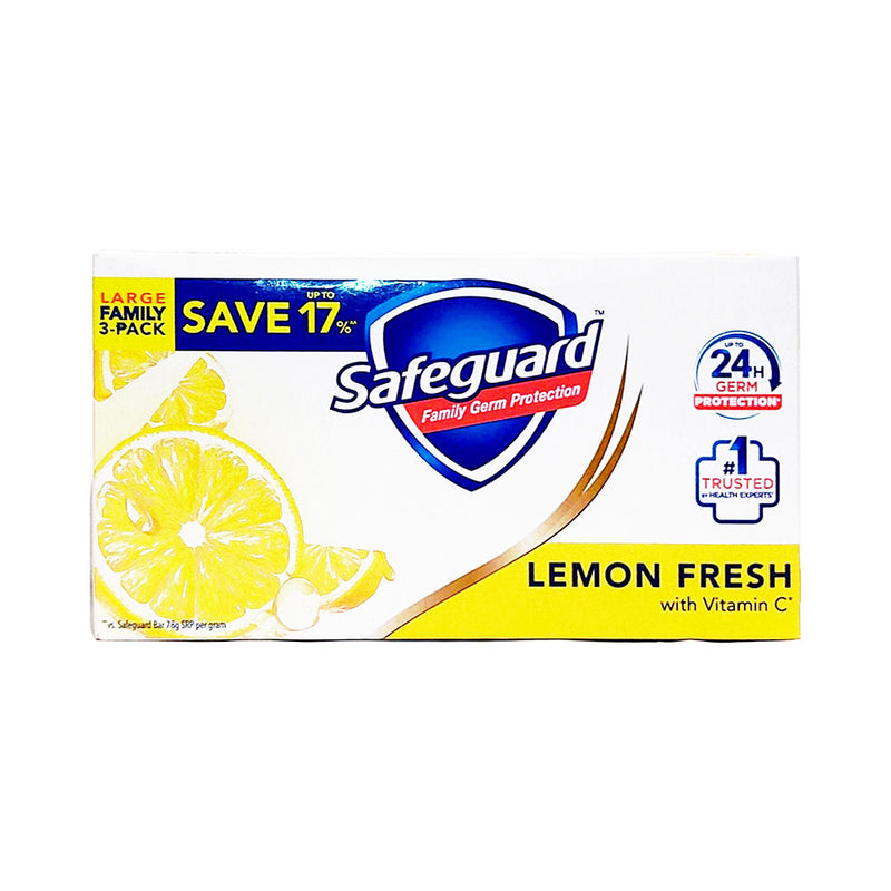 Safeguard Bar Soap Lemon Fresh 3pid Pack 115g x 3's