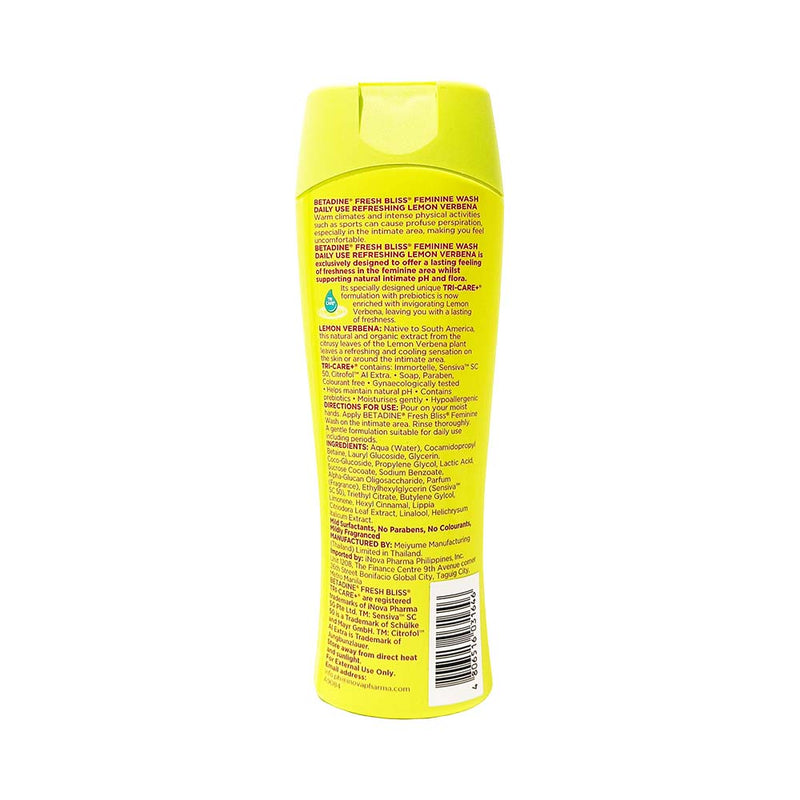 Betadine Fresh Bliss Daily Feminine Wash Refreshing Lemon Verbena 150ml