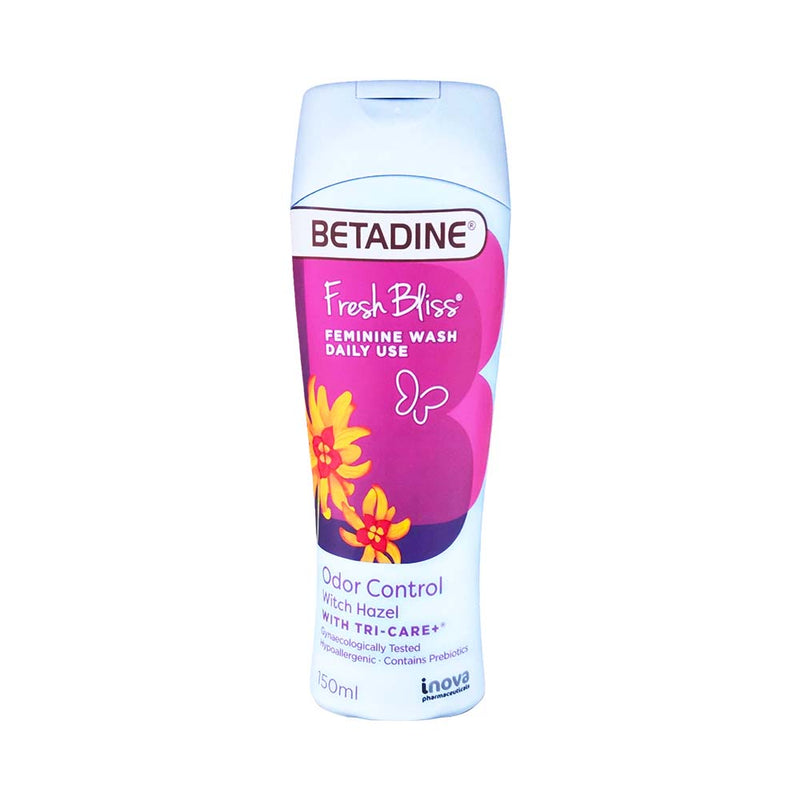 Betadine Fresh Bliss Daily Feminine Wash Odor Control Witch Hazel 150ml