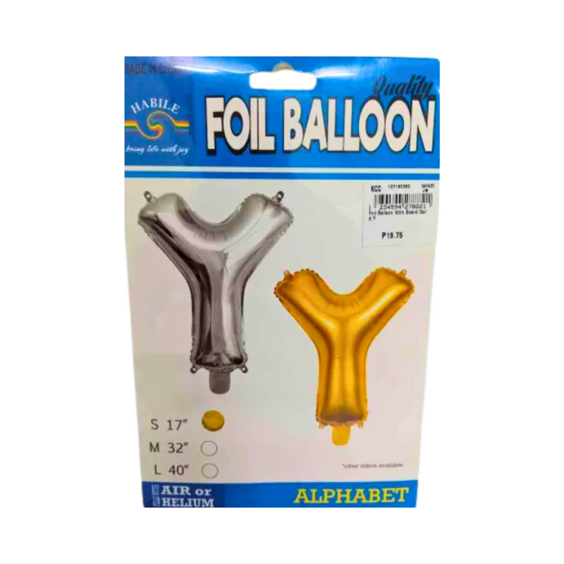 Foil Balloon With Board Gold Y