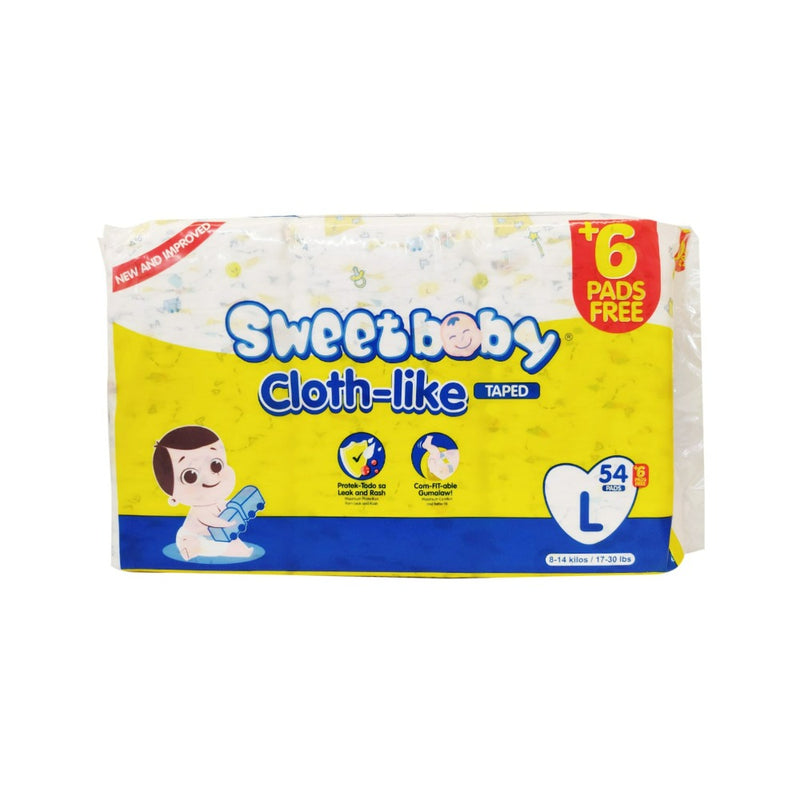 Sweet Baby Diapers Jumbo Pack Large 54's + 6 Free Pads