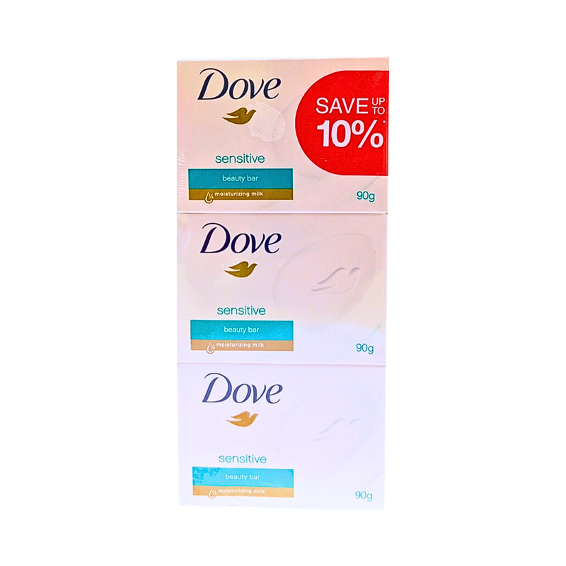 Dove Cream Bar Sensitive 90g x 3's