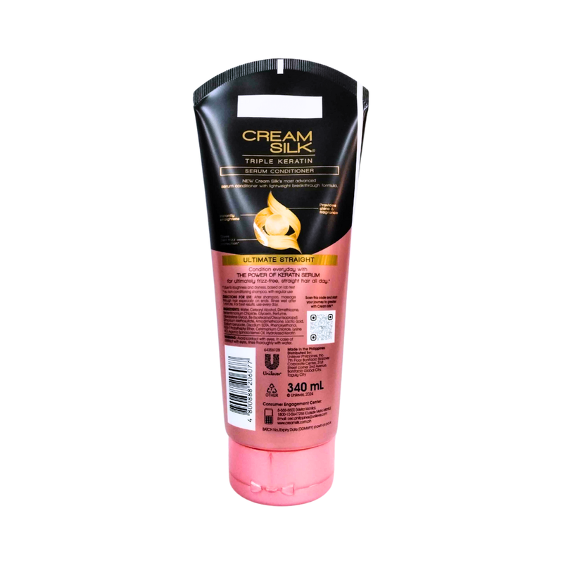 Creamsilk Triple Keratin Rescue Ultimate Straight 340ml