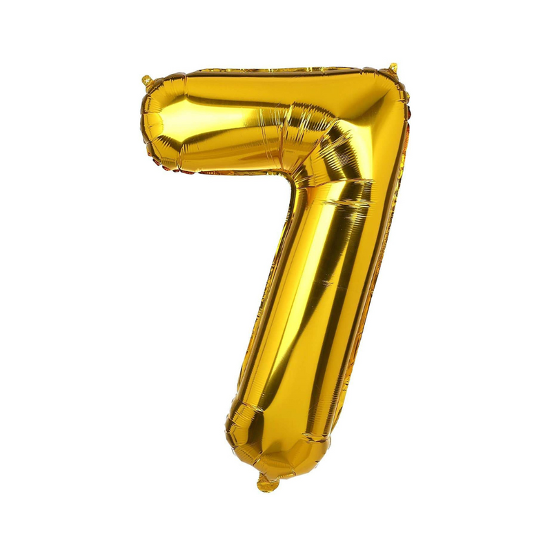 Number Foil Balloon Gold 17in