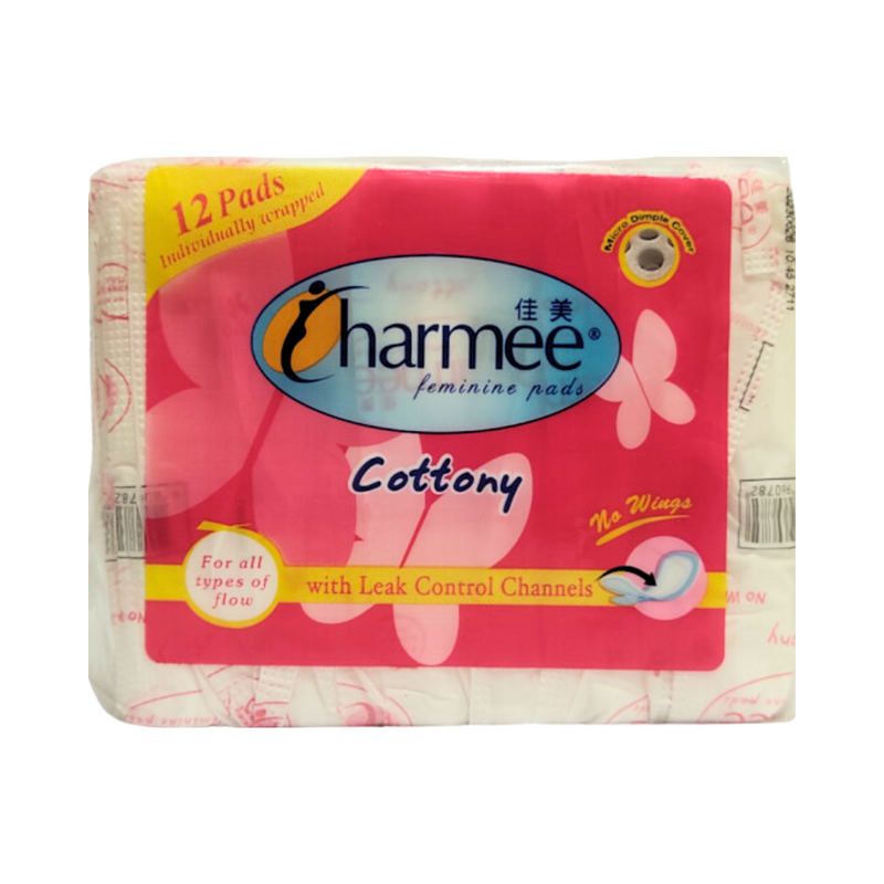 Charmee Cottony Feminine Pads All Flow No Wings 12 Pads