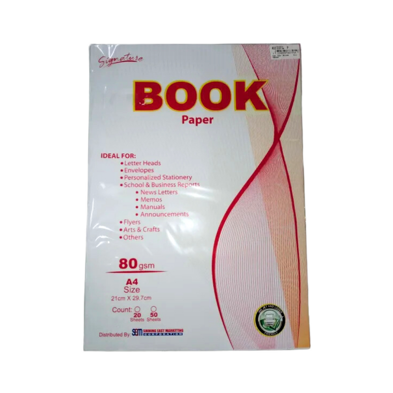 Book Paper 50’s Gsm 80 A4