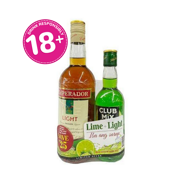 Emperador Brandy Light 750ml Club Mix Lime 350ml