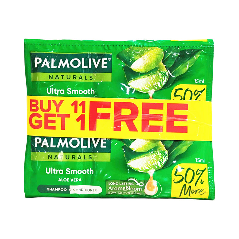 Palmolive Naturals Shampoo And Conditioner Healthy And Smooth 15ml 11's + 1