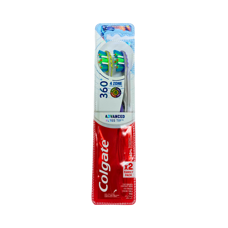 Colgate Toothbrush 360 Advanced Twin Pack