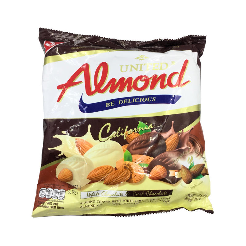 United Almond White Chocolate And Dark Chocolate 247.5g