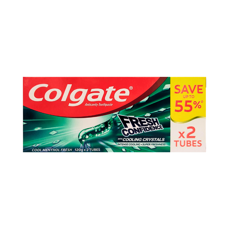 Colgate Toothpaste Fresh Confidence Cooling Crystal Cool Menthol Fresh 120g x 2s