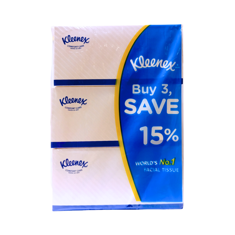 Kleenex Facial Tissue 2 Ply Unscented 190 Pulls x 3's