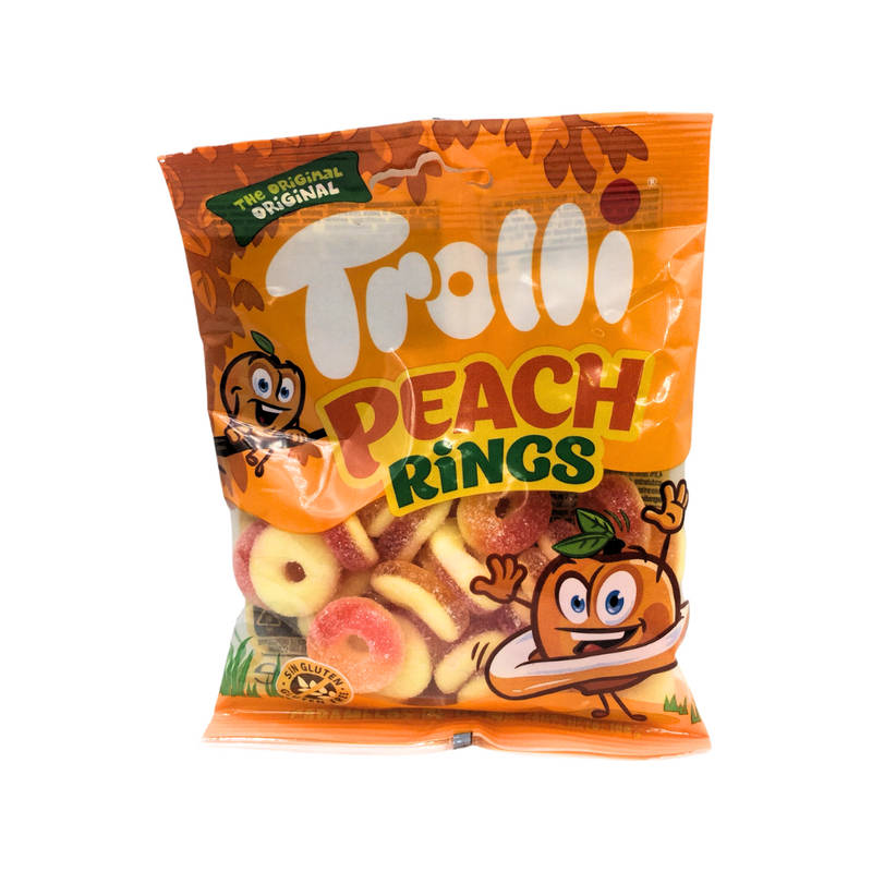 Trolli Gummy Candy Peach Rings 100g