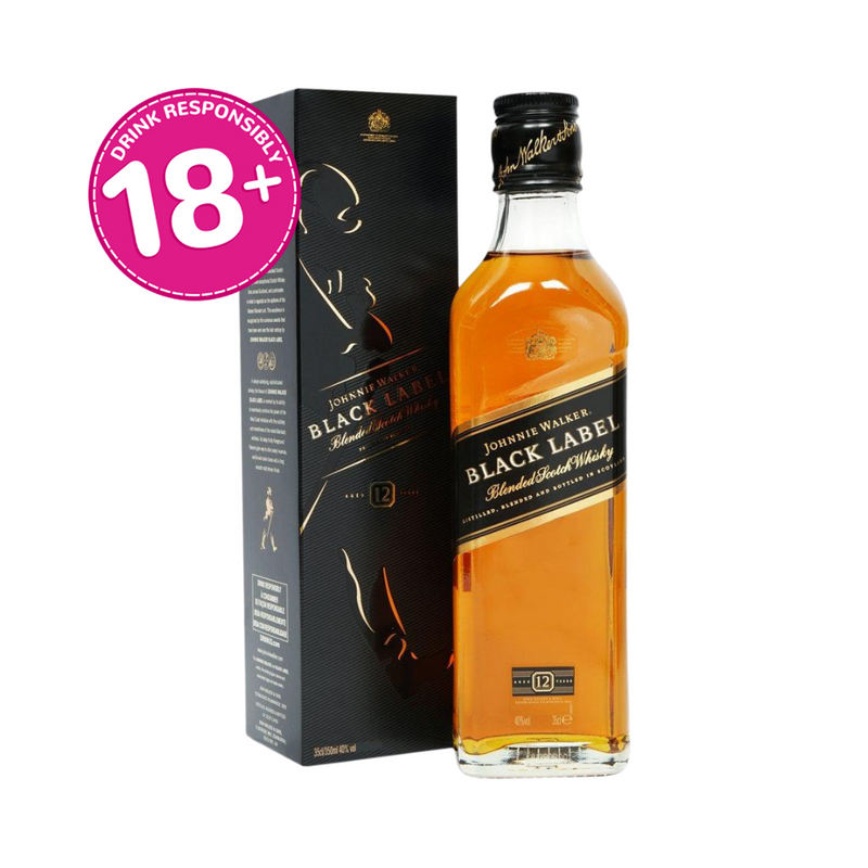 Johnnie Walker Black Label Blended Scotch Whisky 375ml
