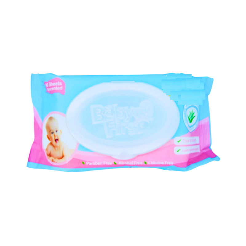 Baby First Baby Wipes Unscented 90's x 2