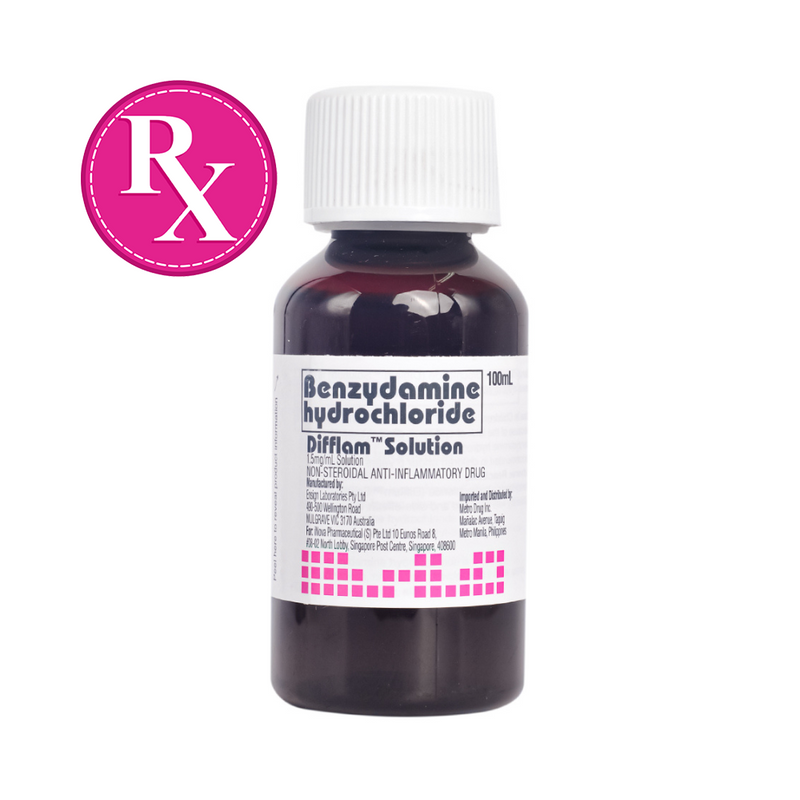 Difflam Benzydamine Hydrochloride 15mg/ml Solution 100ml