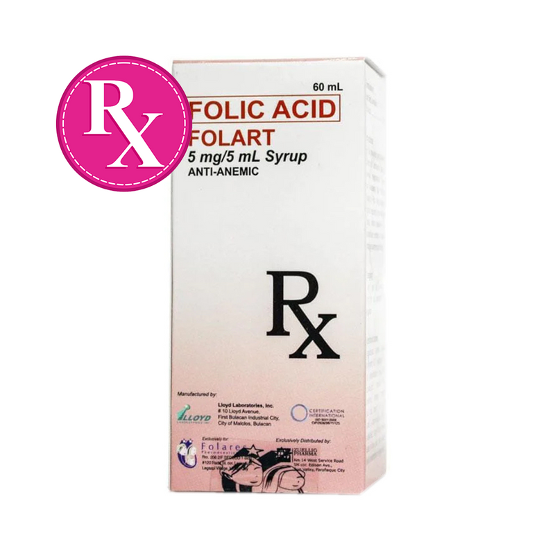 Folart Folic Acid 5mg/5ml Syrup 60ml