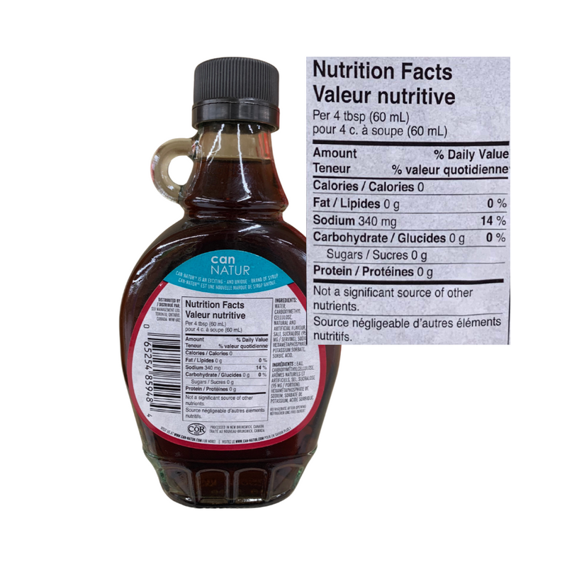 Can Natur Sugar Free Syrup 250ml