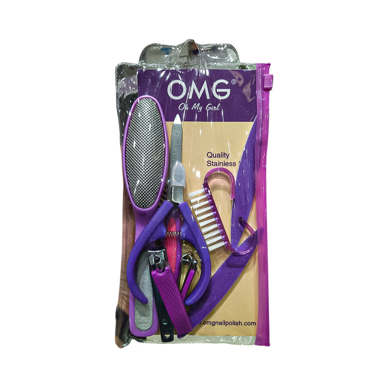 OMG 8 in 1 Beauty Nail Tool Set Violet