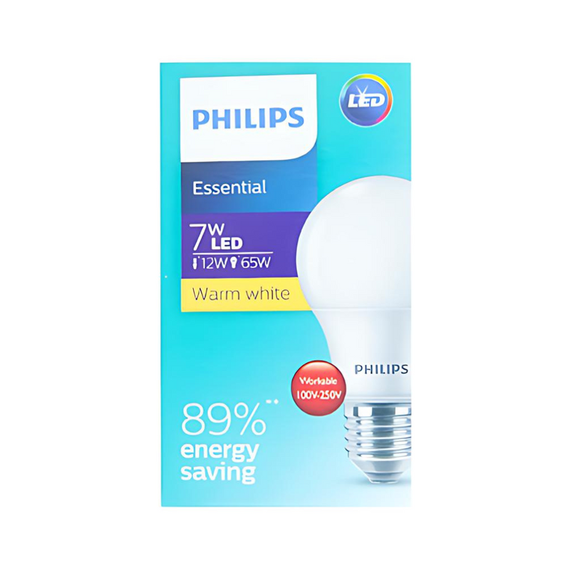 Philips Essential LED Bulb 7 Watts Warm White E27