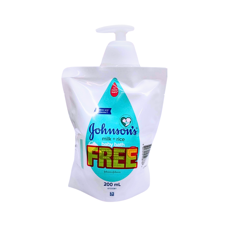 Johnson's Baby Bath Milk Plus Rice With Pump 500ml Free 200ml