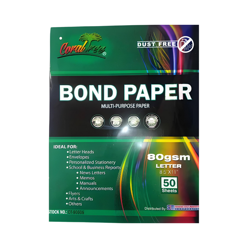 Coral Tree Bond Paper 80gsm Short 50 Sheets