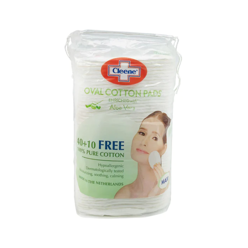 Cleene Oval Cotton Pads Aloe Vera 40's + 10's