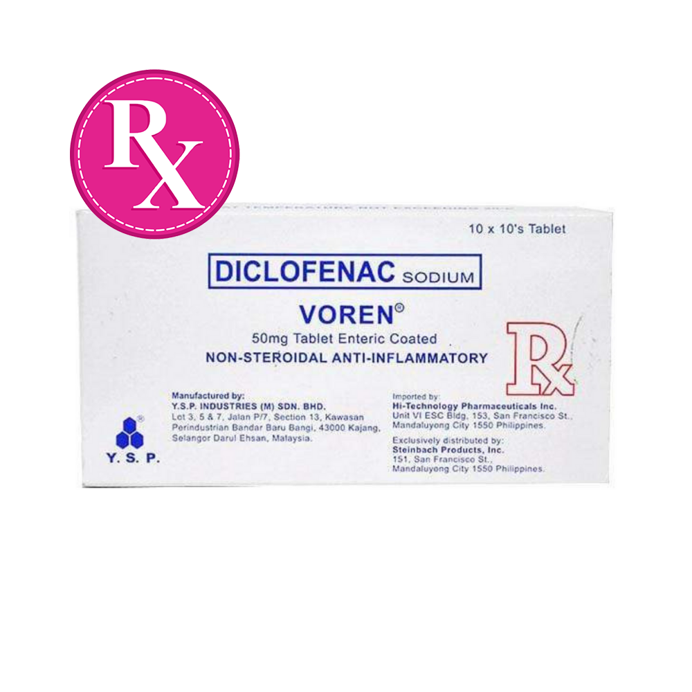 Voren Injectable Voren Diclofenac Sodium 50mg Tablet By 10's