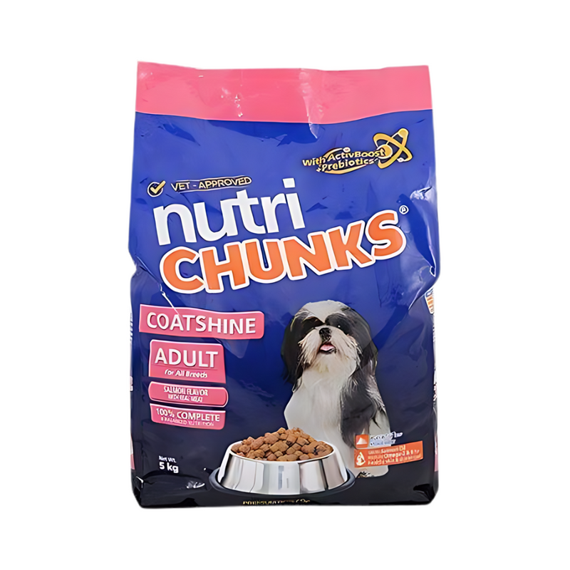 Nutri Chunks Coatshine Adult Dog Food Salmon Flavor 5kg