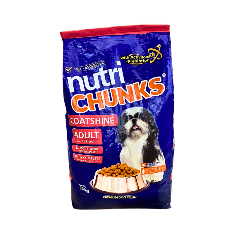 Nutri Chunks Coatshine Adult Dogfood Salmon Flavor 10kg