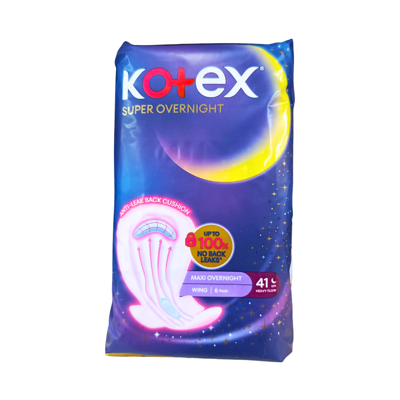 Kotex Feminine Pad Super Overnight With Wings 6 Pads