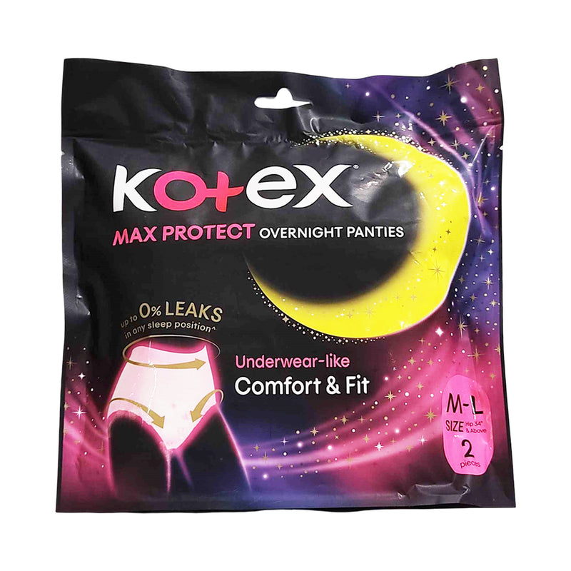 Kotex Overnight Panties M-L 2's