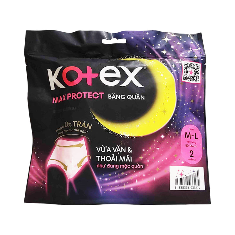 Kotex Overnight Panties M-L 2's