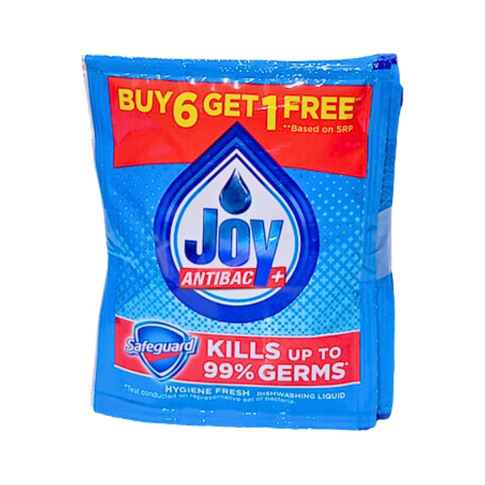 Joy 6 Joy Dishwashing Liquid Antibac 17ml x 6's + 1