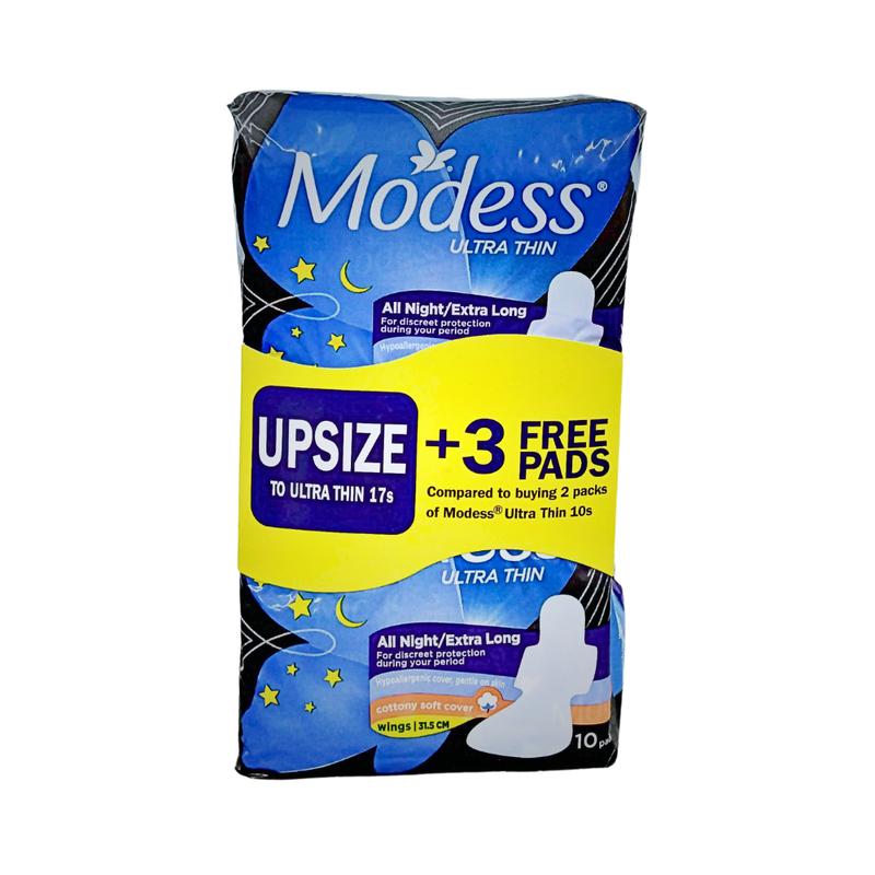 Modess Back Modess Ultra Thin Cottony Soft Sanitary Napkin With Wings 10 Pads x 2'