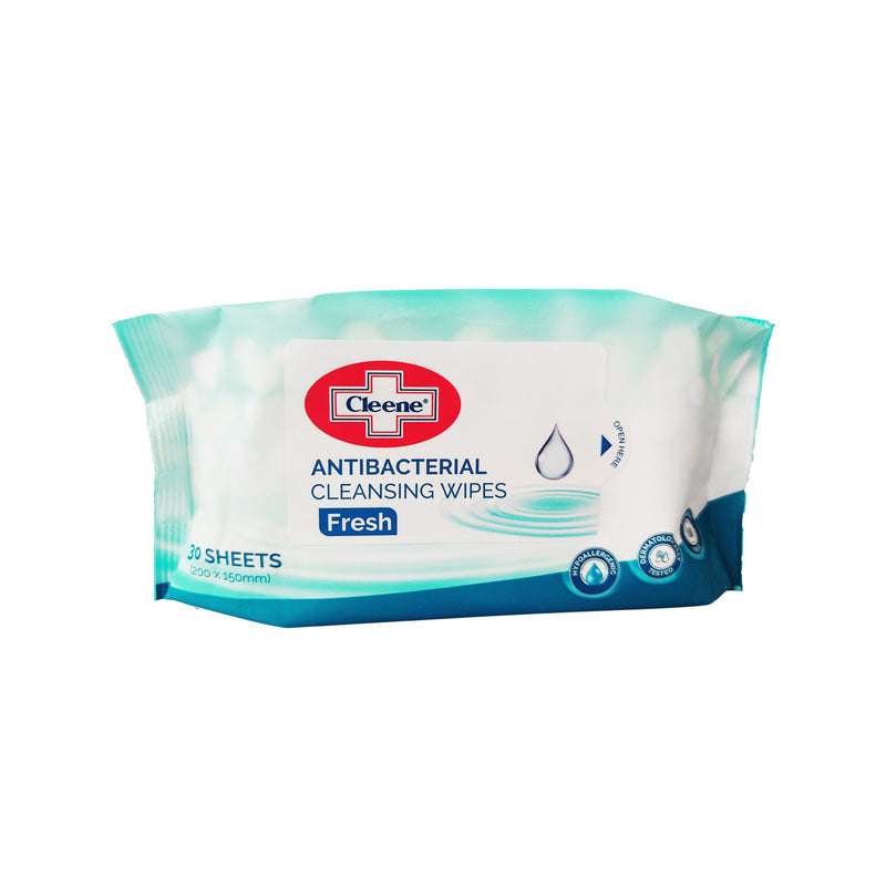 Cleene Antibacterial Cleansing Wipes 30 Sheets Fresh