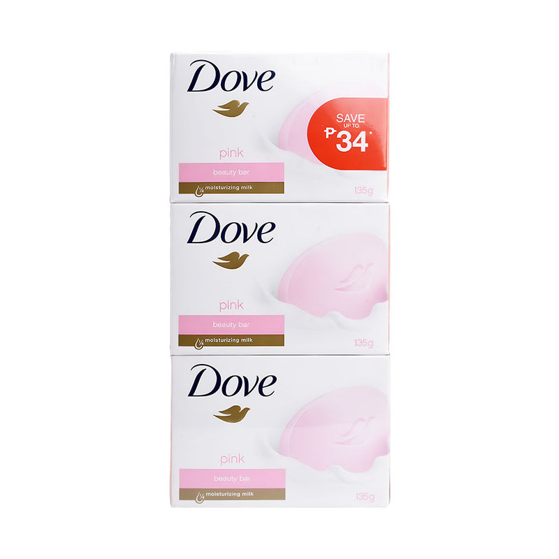 Dove Beauty Bar Soap Pink 135g x 3’s