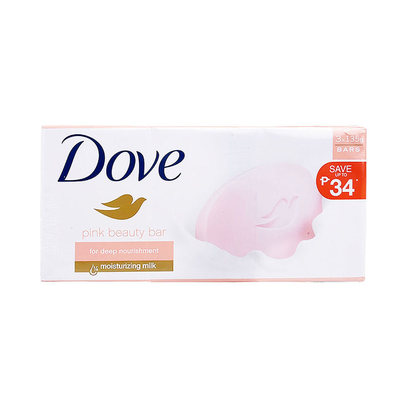 Dove Beauty Bar Soap Pink 135g x 3’s