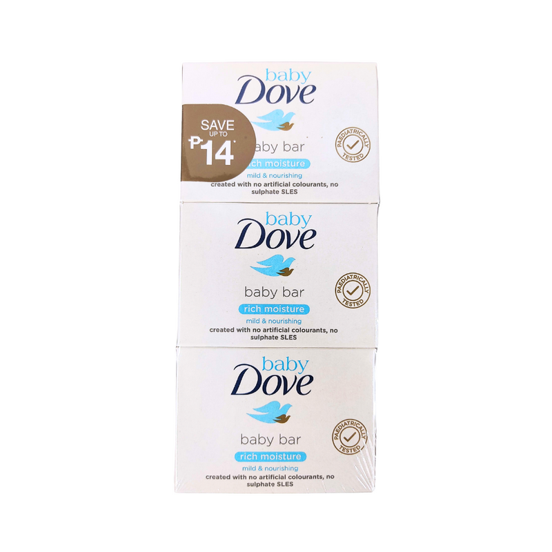 Baby Dove Bar Soap Rich Moisture 75g x 3's