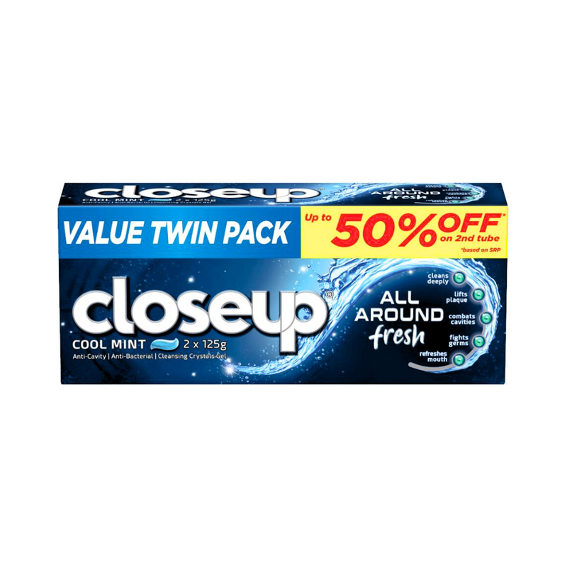 Close Up Toothpaste Cool Mint 125g x 2's Value Twin Pack
