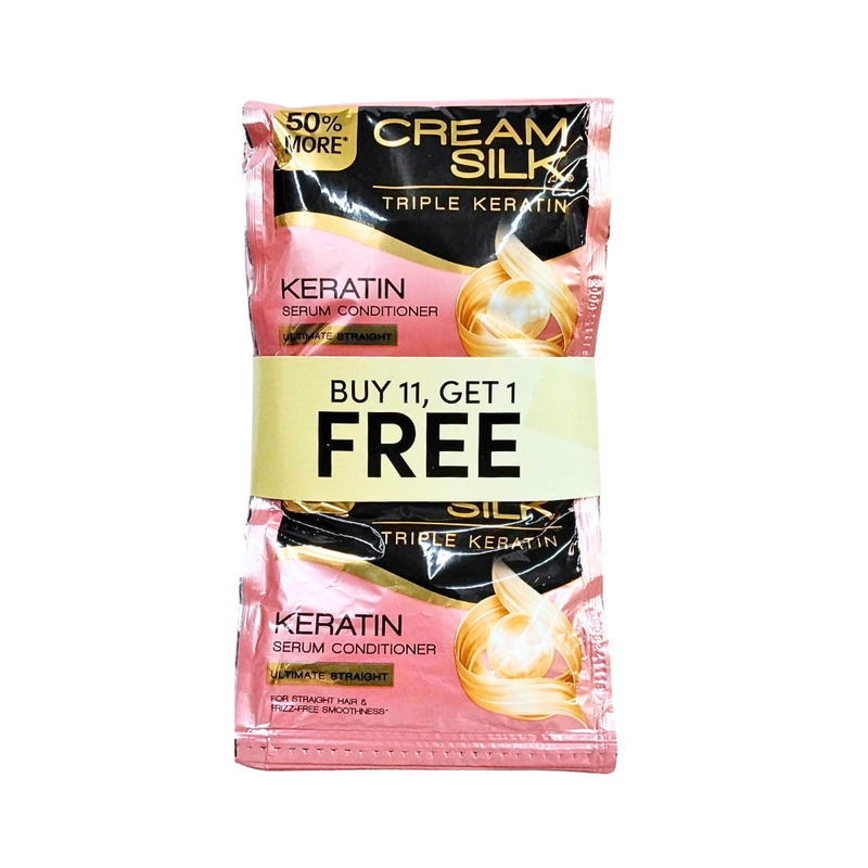 Creamsilk Triple Keratin Rescue Ultimate Straight 15ml 11's + 1