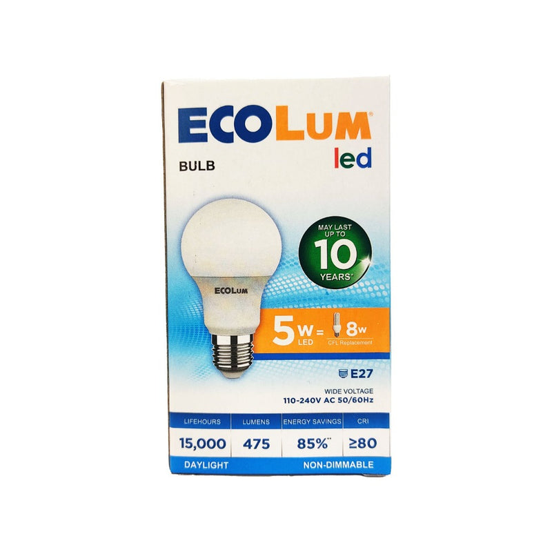 EcoLum LED Bulb 5 Watts Daylight E27