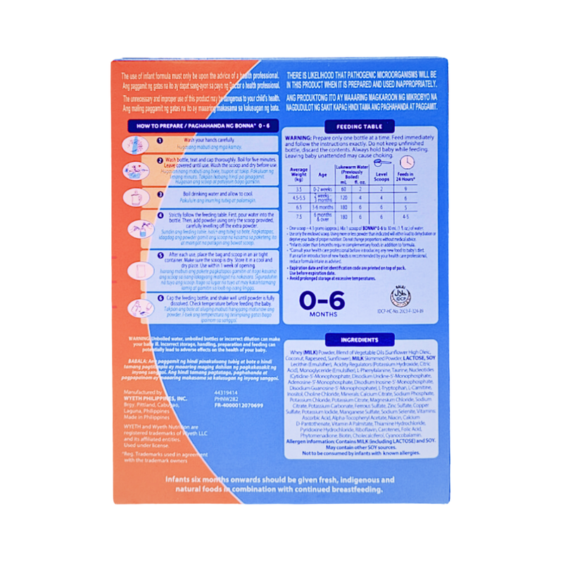 Bonna Infant Formula 0-6 Months 150g