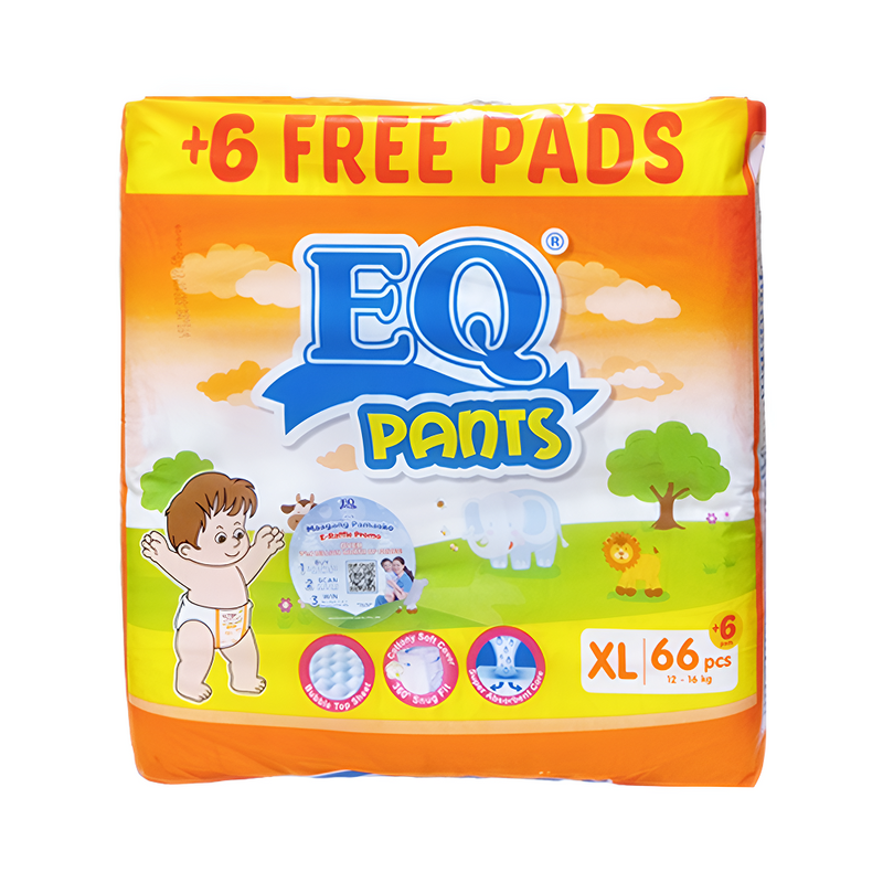 EQ Pants Diaper Mega Pack XL 66's + 6's